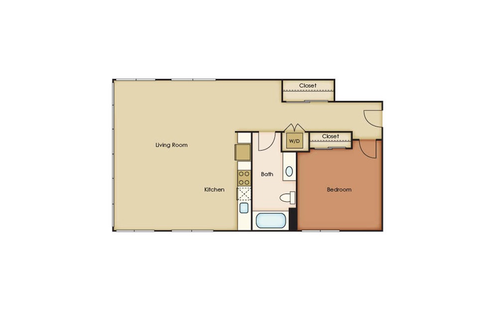 T5.1 - 1 bedroom floorplan layout with 1 bath and 899 square feet. T5.1 - 1 bedroom floorplan layout with 1 bath and 899 square feet.